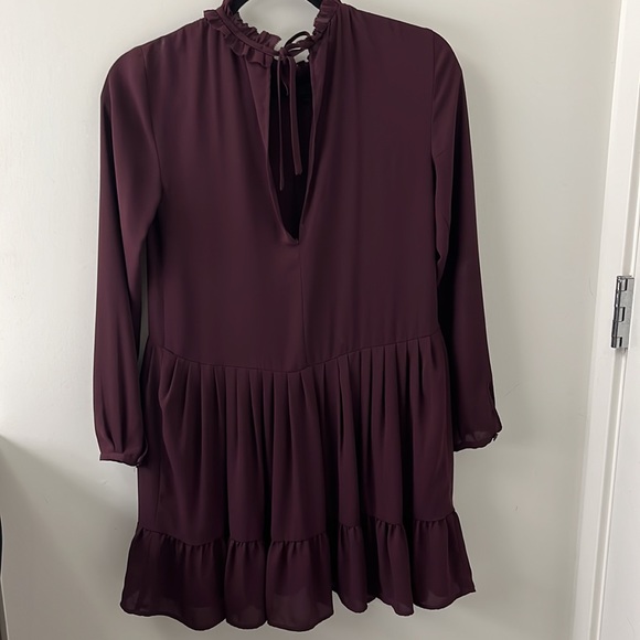 Burgundy Sunday Best Baby Doll Dress - Picture 6 of 7